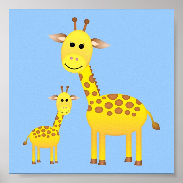 Baby Giraffe/Nursery Decor Poster (Framsidan)