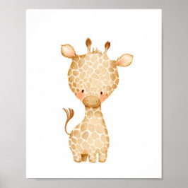 Baby Giraffe Nursery Wall Art Poster