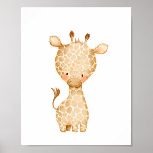 Baby Giraffe Nursery Wall Art Poster