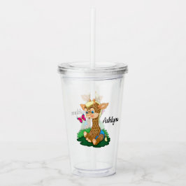 Baby Giraffe och Butterfly Take Away Mugg