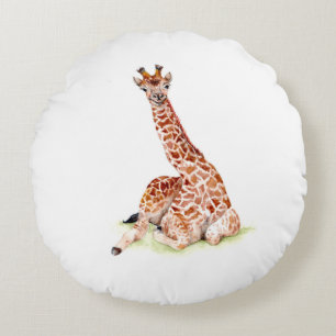Baby Giraffe Rund Kudde