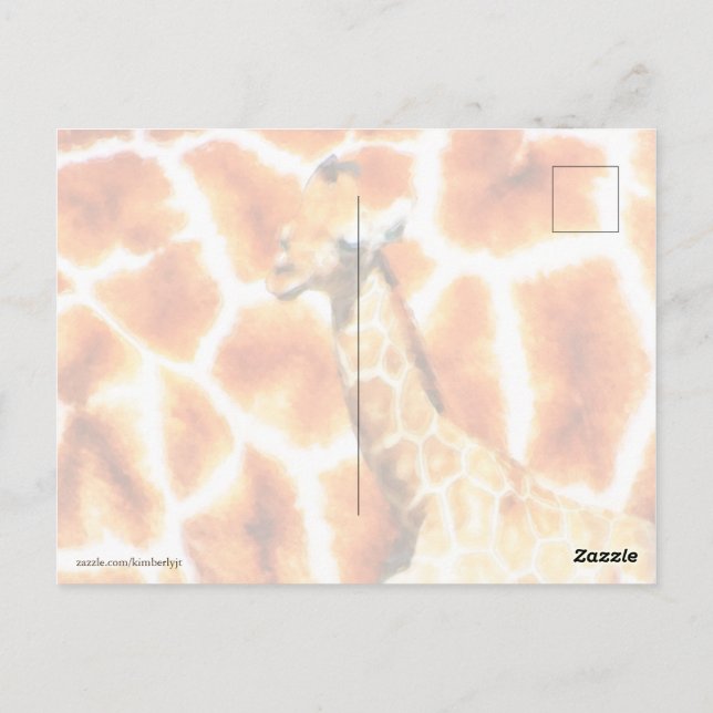Baby Giraffe Vykort (Baksida)