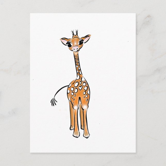 Baby Giraffe Vykort (Framsida)
