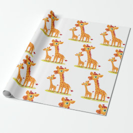 Baby Giraffe Wrapping papper Presentpapper