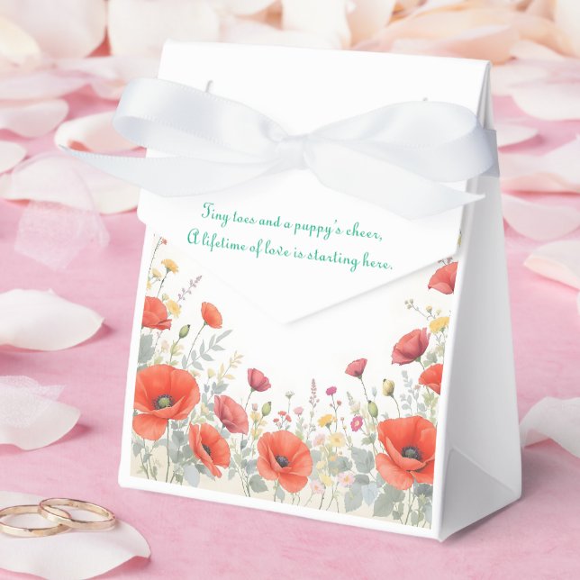 Baby Girl and her Puppy Baby Shower  Presentaskar (Bröllop)