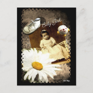 Baby Girl Blak Vintage vykort