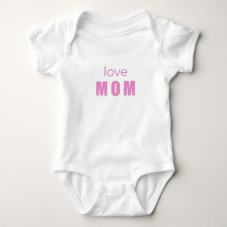 Baby Girl Bodysuit “Love Mom” T Shirt