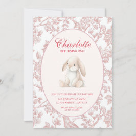 Baby Girl First Birthday Party Invitation  Inbjudningar