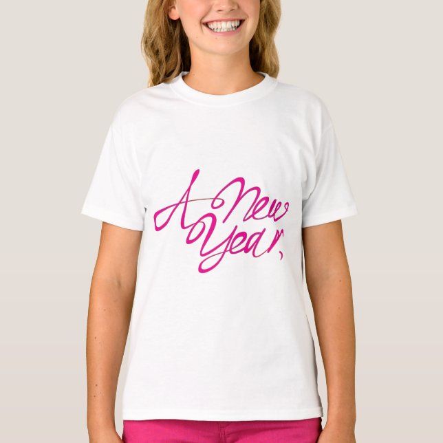 Baby Girl Happy New Year T-Shirt  (Framsida)