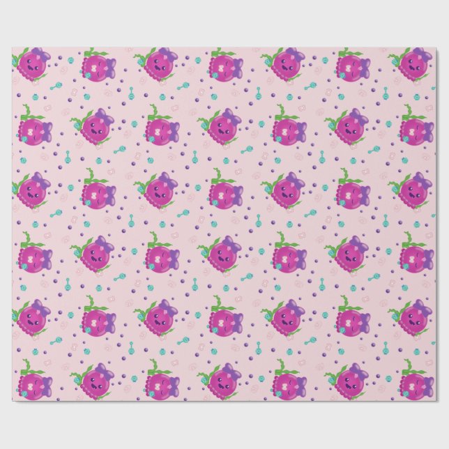Baby Girl Kawaii Octopus Presentpapper (Platt)