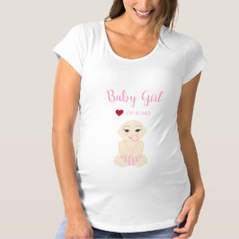Baby Girl On Board Quote in Pink Design T Shirt