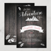 Baby girl Rustic adventure babyshower