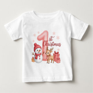 Baby Girl’s 1st Christmas | Cute First Christmas T Shirt