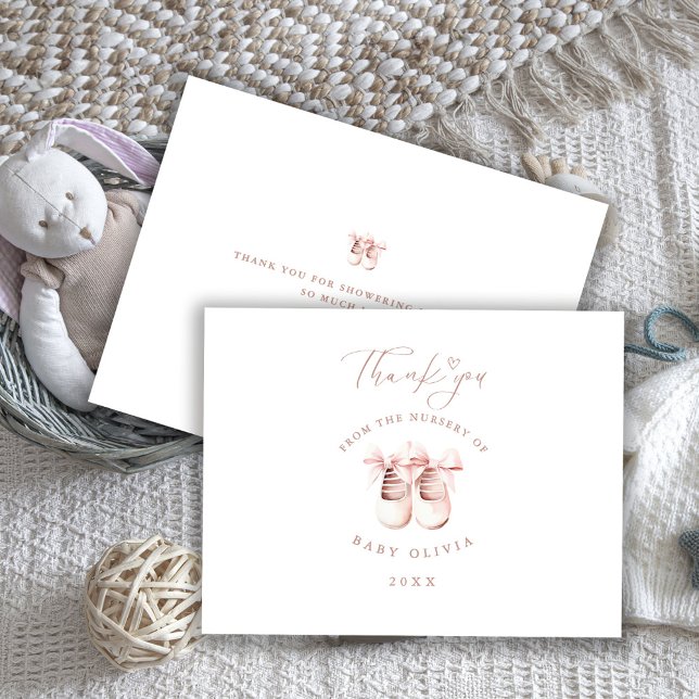 Baby Girl Shoes The Nursery of Kids Thank You  Tack Kort (Skapare uppladdad)