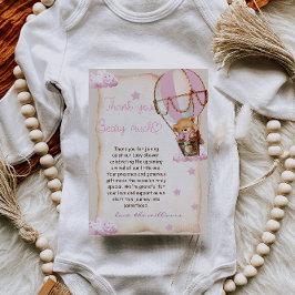 Baby Girl Teddybjörn Rosa Tack Kort