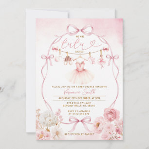 Baby Girl Tutu Slöja Blommig Rosa Slöja Band Inbjudningar