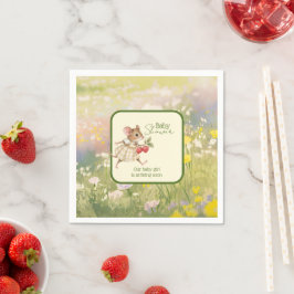 Baby Girl Woodland Animal Shower Pappersservett