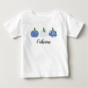 Baby Girls Blå Pumpa Trio T-Shirt