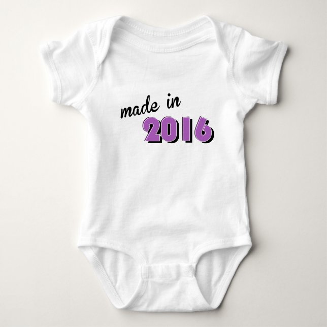 Baby gjorde Lila 2016 T Shirt (Framsida)
