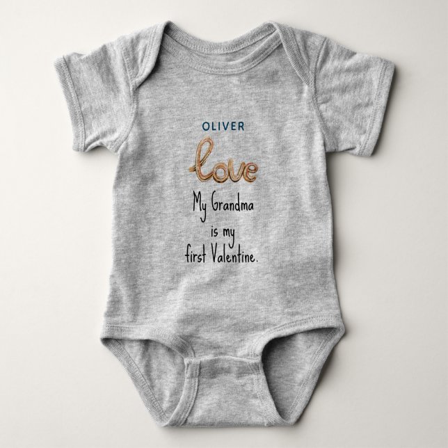 Baby Glad Alla Hjärtans Dag Nyfödd-Toddler Onesie T Shirt (Framsida)