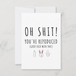 Baby Glückwunsch Karte zur Geburt - Reproduced Kort