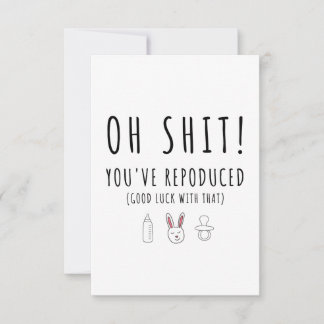 Baby Glückwunsch Karte zur Geburt - Reproduced Kort