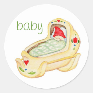 Baby Gnome-dekal Runt Klistermärke