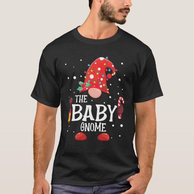 Baby Gnome Matching Familjejul Gnome Paj T Shirt (Framsida)