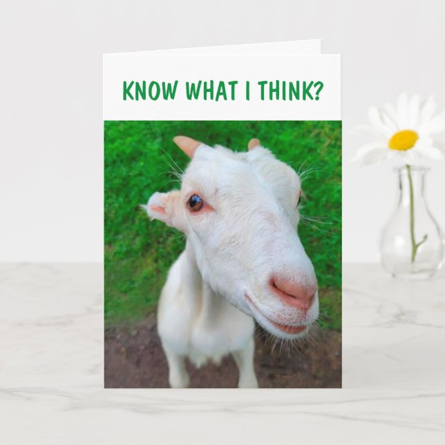 Baby Goat Cancer Encouragement Kort (Liten växt)