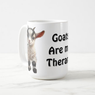 Baby Goat med Fluffy Päls och ljusa uttryck Kaffemugg