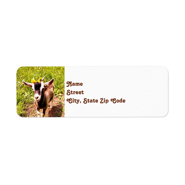 Baby Goat Returetiketters Returadress Etikett (Framsidan)