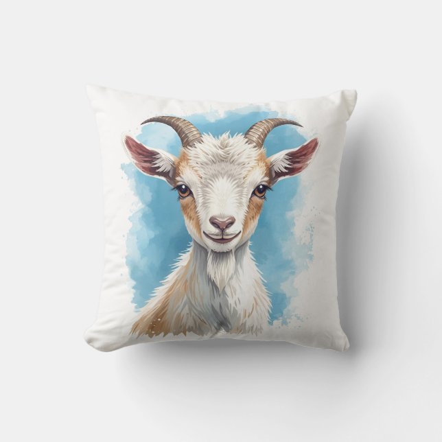 Baby Goat Smiling Kudde (Framsida)