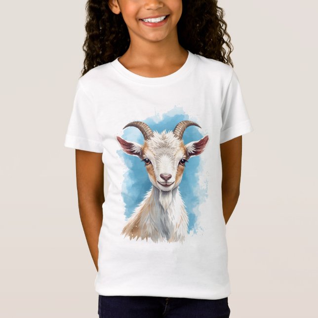 Baby Goat Smiling T Shirt (Framsida)