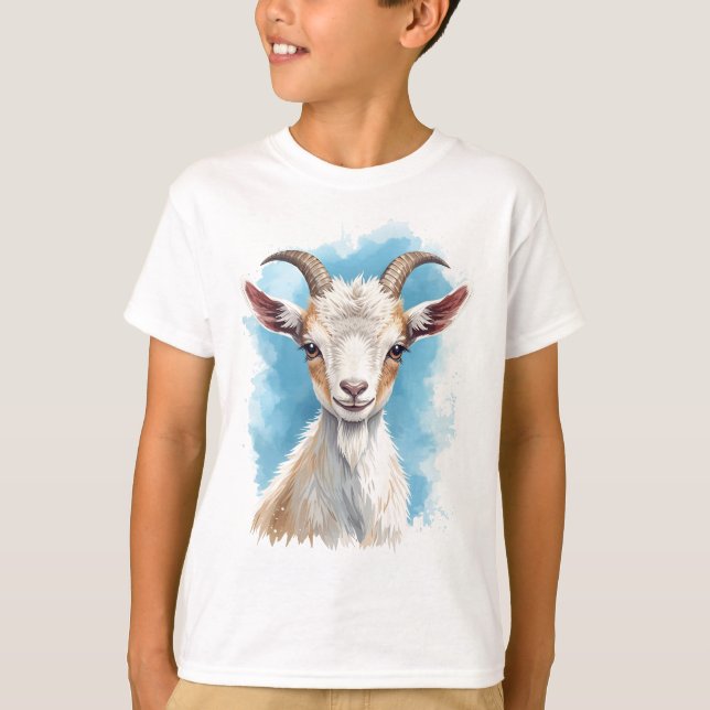 Baby Goat Smiling T Shirt (Framsida)