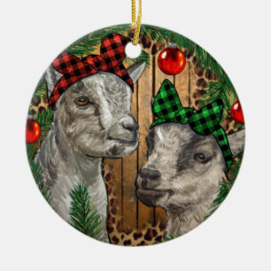 Baby Goats jul Ornament Png, Western jul