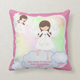 Baby Goddotter Gift Baptism Communion Angel Rosa Kudde