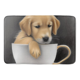 Baby Golden Retriever in a Tea Kopp Graphic Badrumsmatta