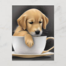 Baby Golden Retriever in a Tea Kopp Graphic