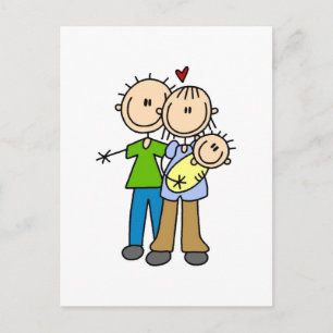 Baby gör tre T-tröjor och presenter Vykort