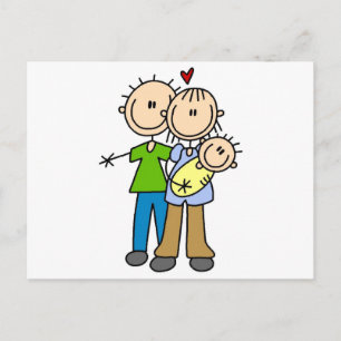 Baby gör tre T-tröjor och presenter Vykort