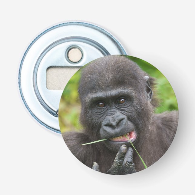 Baby Gorilla Cuteness Flasköppnare (Framsidan)