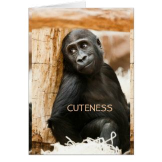 Baby gorilla hälsningskort