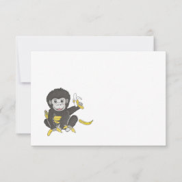 Baby Gorilla valfritt Tillfälle-platta antecknings Tack Kort