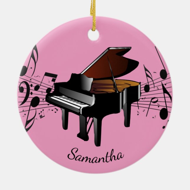 Baby Grand Piano Musical Design Ornament (Baksidan)