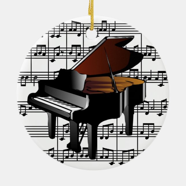 Baby Grand Piano Ornament (Baksidan)