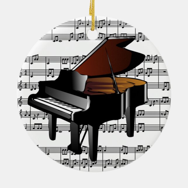 Baby Grand Piano Ornament (Baksidan)