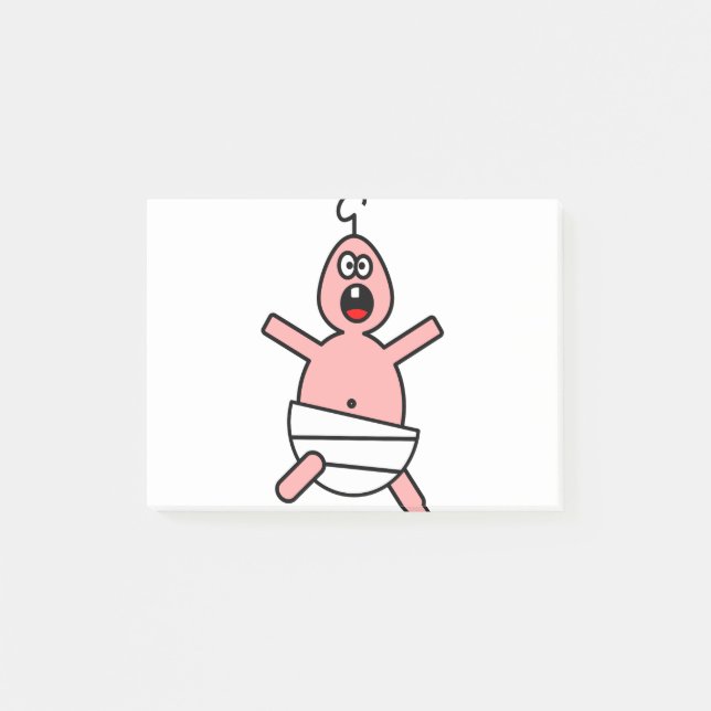 BABY GRÅTANDE 2 POST-IT BLOCK (Framsida)