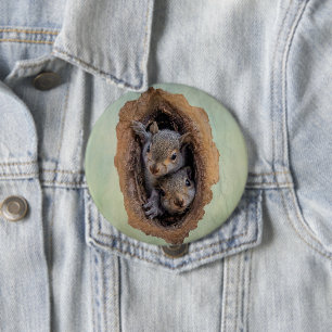 Baby Grått Squirrels jul Knapp