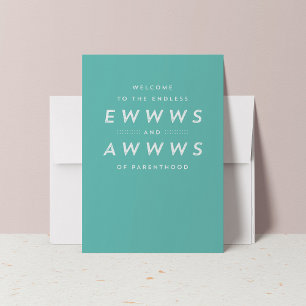 Baby grattiss testämneskort kort