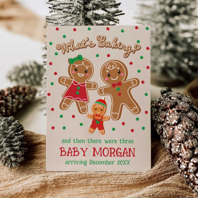 Baby Gravid annons Gingerwab Card Meddelande (Skapare uppladdad)